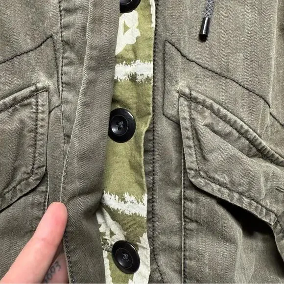 Free People Utility Military Green Jacket Size Small - Picture 3 of 11